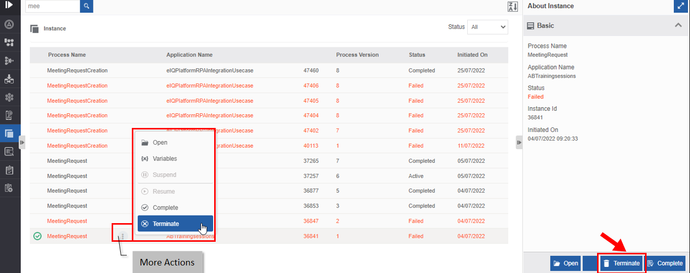 Terminating an instance Terminating an instance