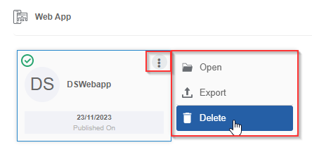 Deleting web all through More Actions Deleting web all through More Actions